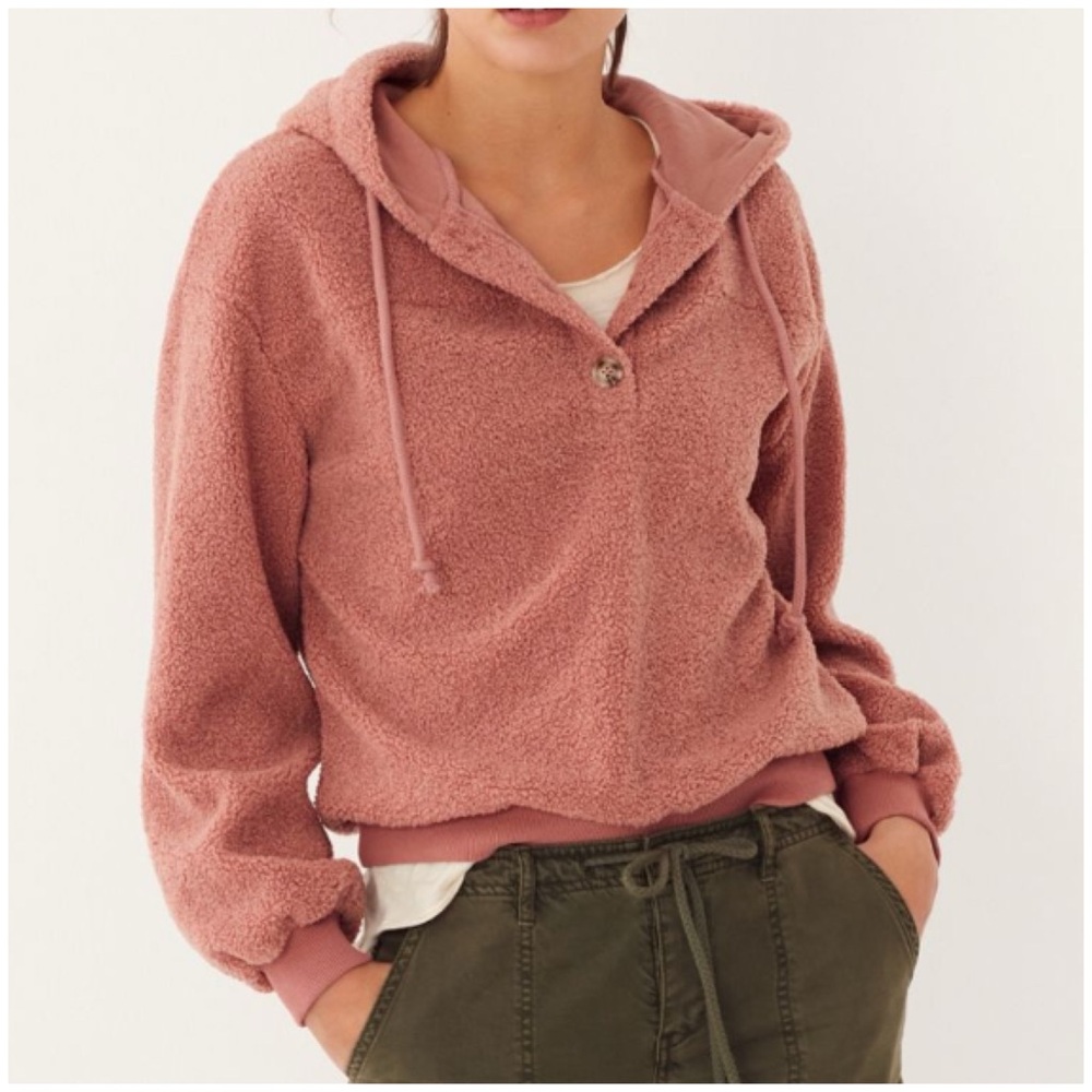 Anthro Callan Sherpa Hoodie XSP